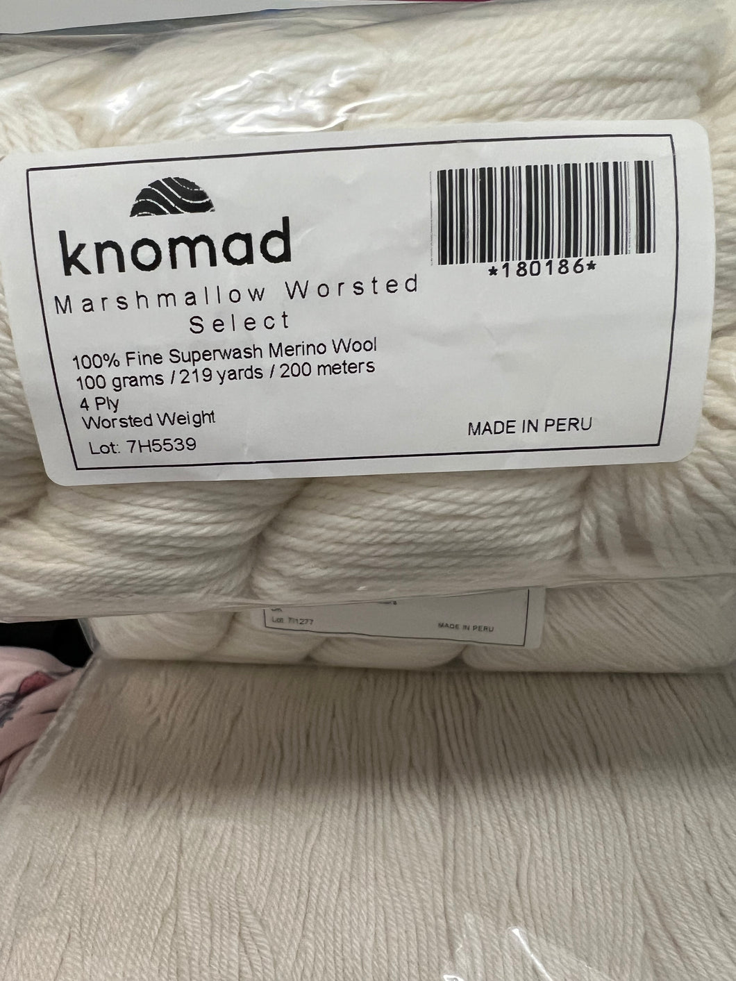 10 skeins Marshmallow Worsted Select from Knomad